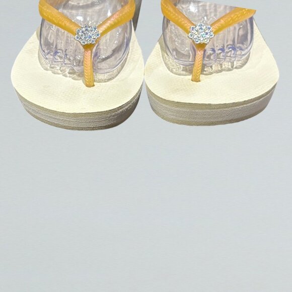 Havaianas Wedge Sandal with Crystal Snowflake Embellishment US 9/10 - Picture 2 of 11